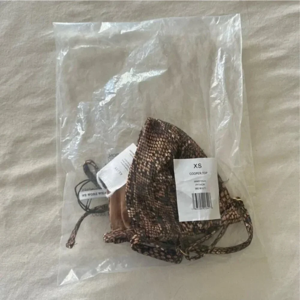 Weworewhat Cooper Bikini Top in Python